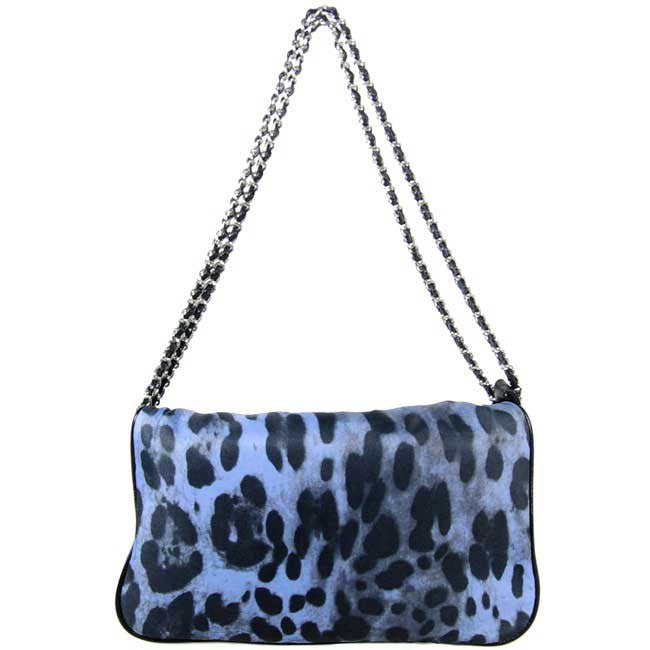 Blue Leopard Clutch messenger Bag