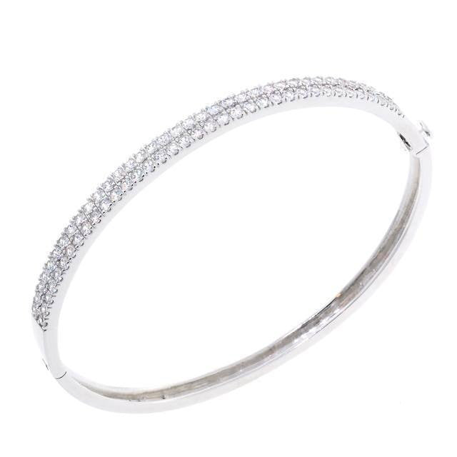 Double the Bling CZ Crystal Bangle Bracelet