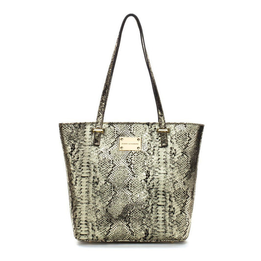 gold and black leather tote bag handbag designer bag celebrity fashion luxury bag