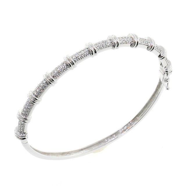 Wrapped in Bling CZ Crystal Bangle Bracelet