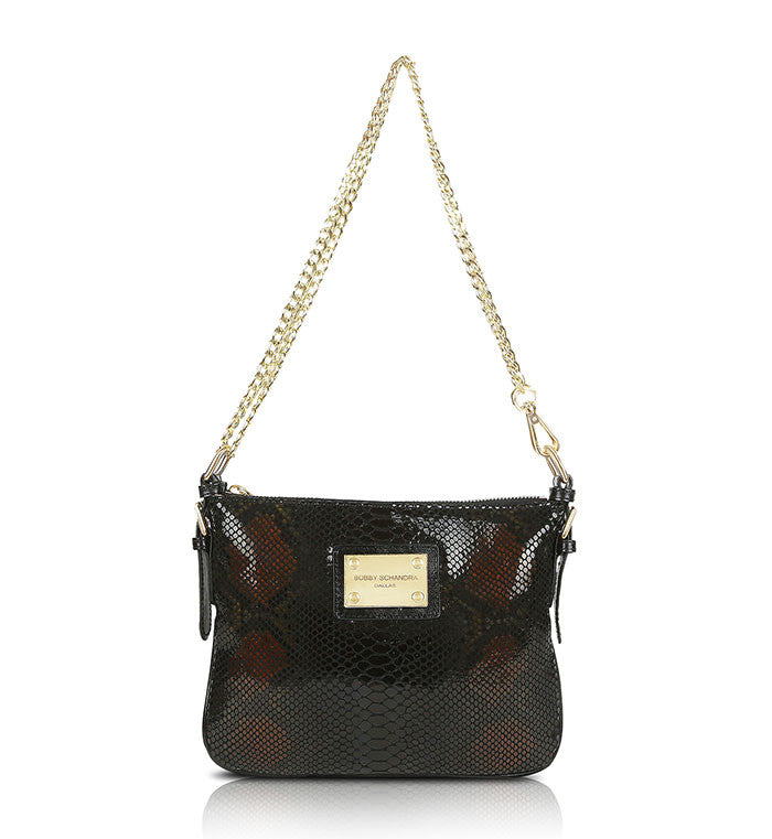 Black-Brown-Patent-Designer-Leather-Crossbody-Handbag