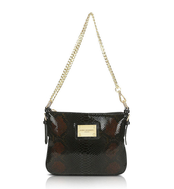 Black-Brown-Patent-Designer-Leather-Crossbody-Handbag