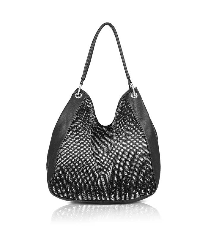 Large Rhinestone Rockstar Tote (Black Fade)