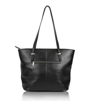 Black-leather-designer-tote-bag