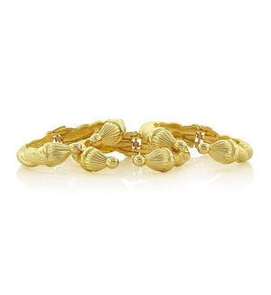 Braided Point Gold Cuff Bracelet 6piece pack