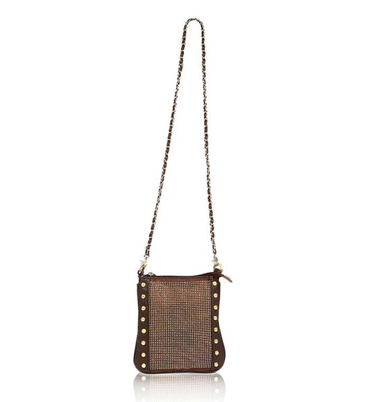 Night on the Town Rockstar Cross Body Bag (Brown)