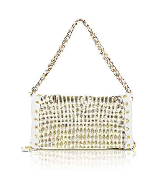 4-Way Fold-Over Rockstar Bag (Cream White Champagne)