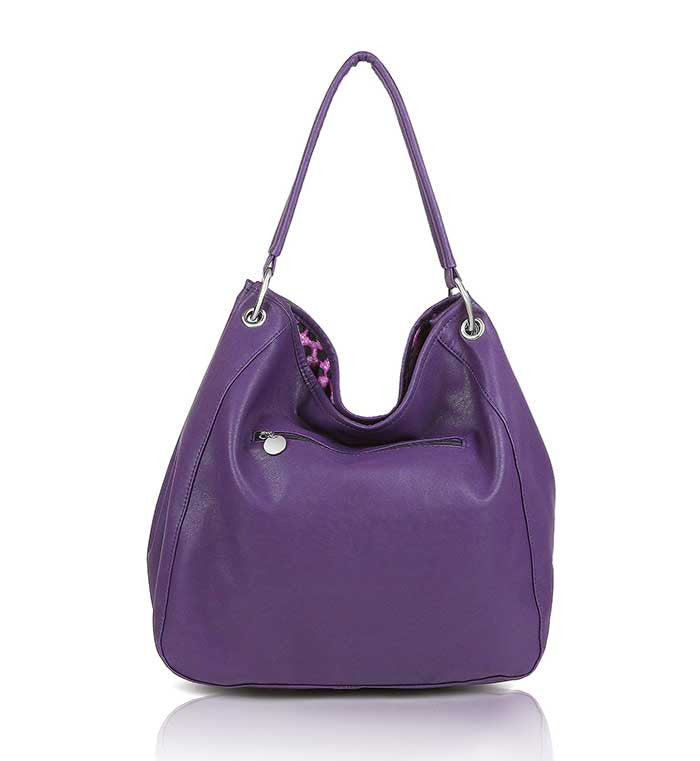 Large Rhinestone Rockstar Tote (Purple)