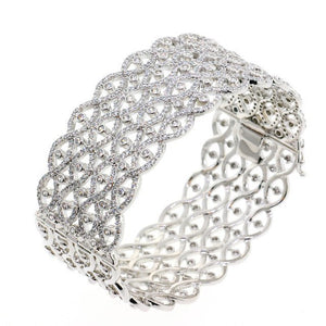 A Woman's Worth CZ Crystal Bangle Bracelet