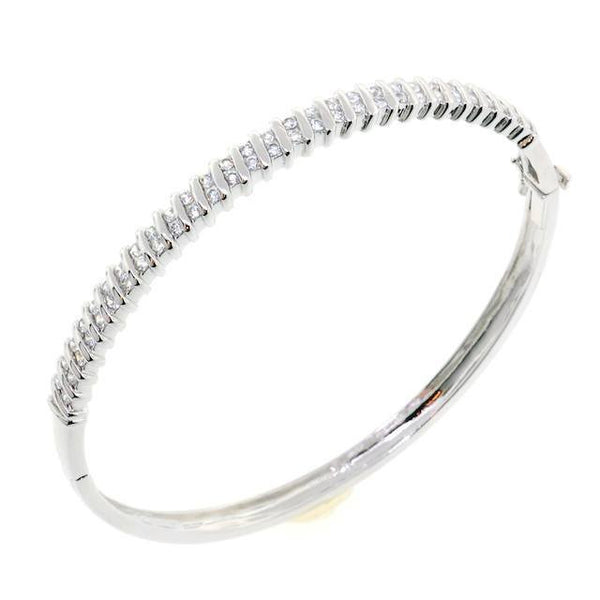 Accented Bling CZ Crystal Bangle Bracelet