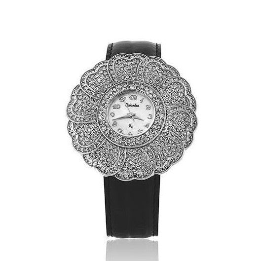 black swarovski crystal watch