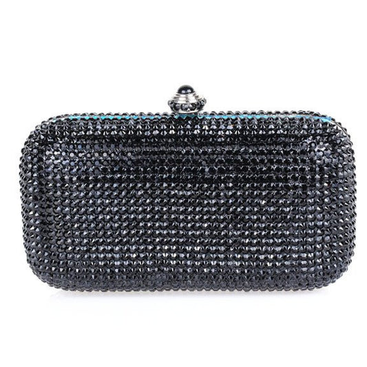 Black Swarovski Crystal Clutch