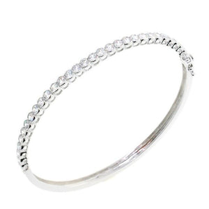 Brilliant Round Cut CZ Crystal Bangle Bracelet