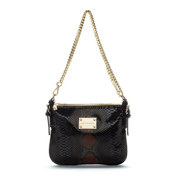 brown black crossbody messenger bag ladies purse designer bag patent snake skin leather purse luxury bags celebrity style 