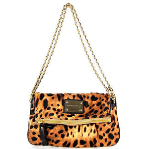 Brown Leopard Clutch Messenger Bag