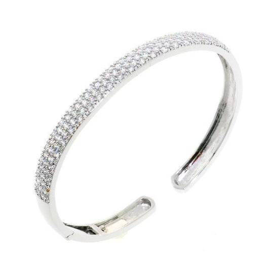 Classic Cuff CZ Crystal Bangle Bracelet