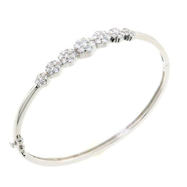 Daisy CZ Crystal Bangle Bracelet