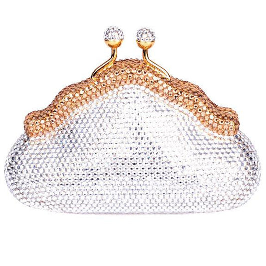 Gold Accented Swarovski Clutch