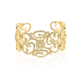 Gold Cuff CZ bracelet