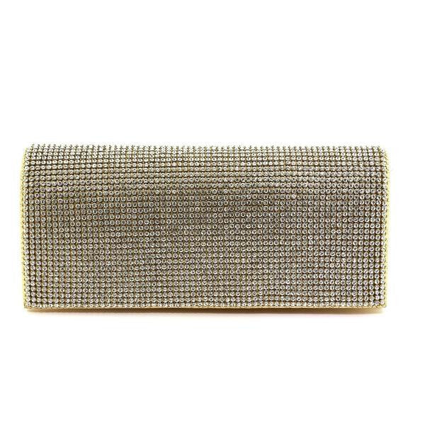 Gold Mesh Swarovski Crystal Clutch