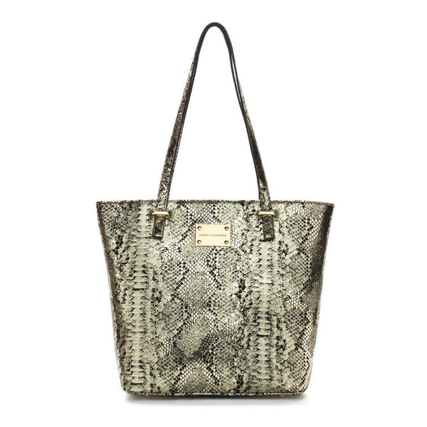 gold and black leather tote bag handbag designer bag celebrity fashion luxury bag 