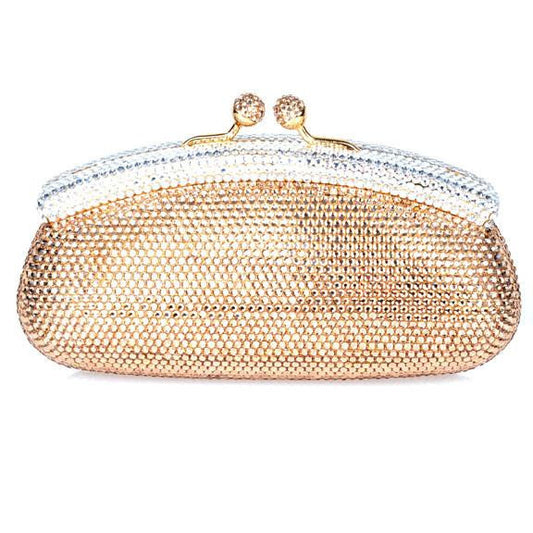 Gold Swarovski Crystal Clutch