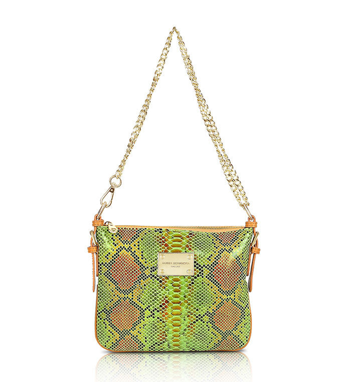 Green Italian Leather Crossbody Bag Bobby Schandra