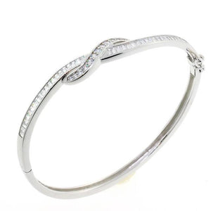Love Knot CZ Crystal Bangle Bracelet