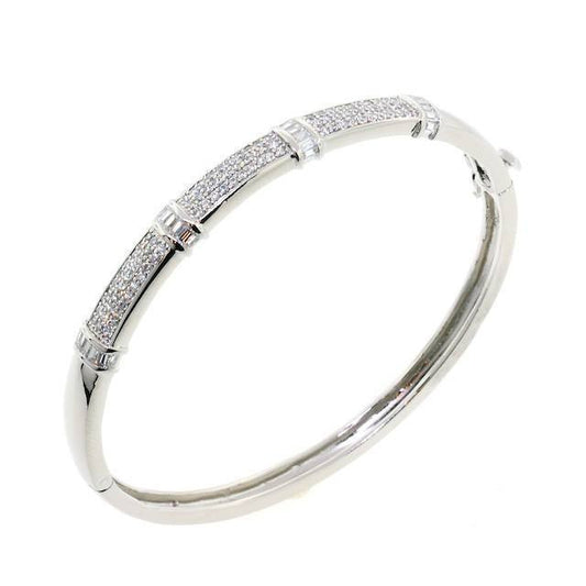 Lovely Lady CZ Crystal Bangle Bracelet