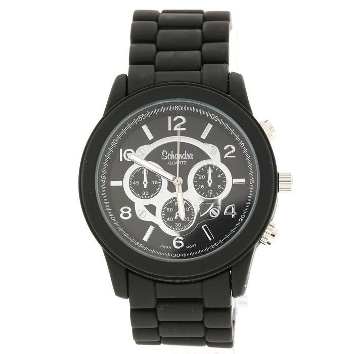 matt black fashion watch