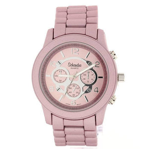 matt pink fashion watch