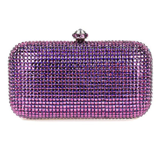 Purple Swarovski Crystal Clutch