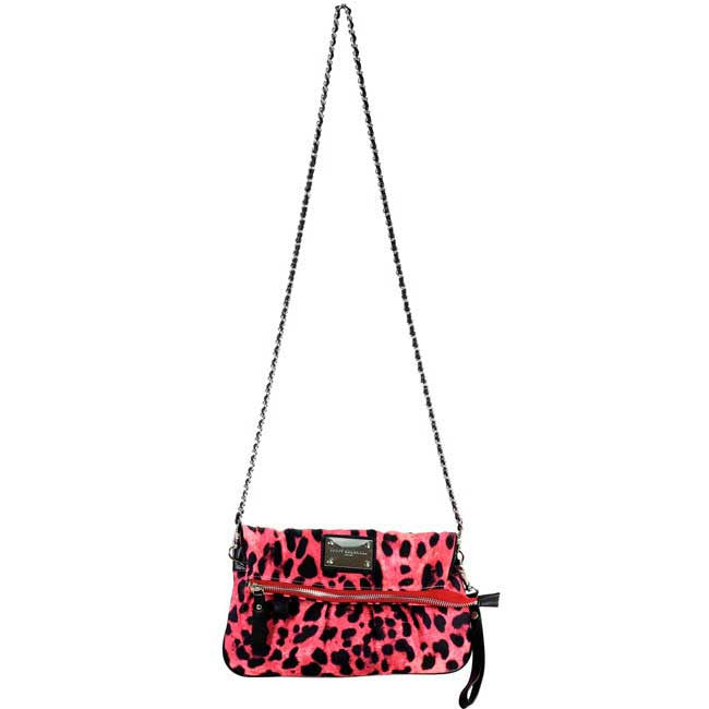 Pink Leopard Clutch Messenger Bag