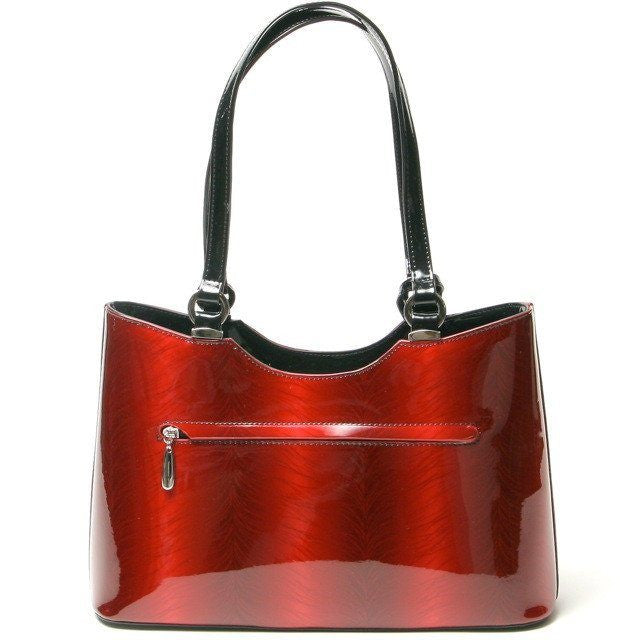 Emery Tote Red Patent Leather Tote Bag