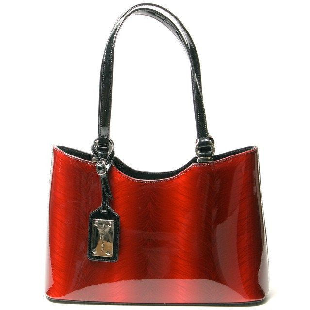 Emery Tote Red Patent Leather Tote Bag