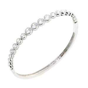 Round Cut CZ Crystal Bangle Bracelet