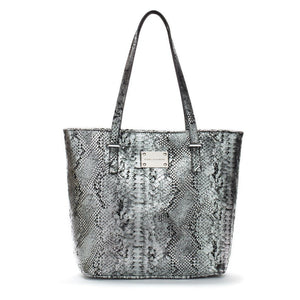 silver black leather tote bag designer handbags celebrity fashion luxury bags