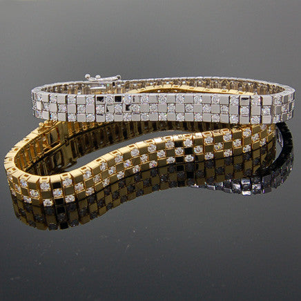 Square Pattern CZ Bracelet