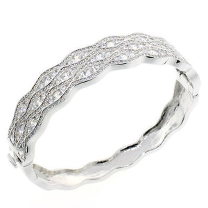 Stunning CZ Crystal Bangle Bracelet