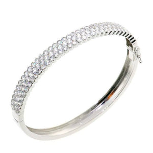 Stunning Round Cut CZ Crystal Bangle Bracelet