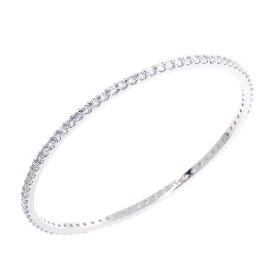 Sweet Slip On CZ Crystal Bangle Bracelet