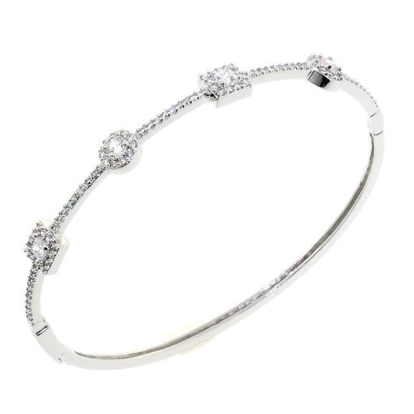 Treasure Style CZ Crystal Bangle Bracelet