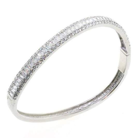 Trio Twist CZ Crystal Bangle Bracelet