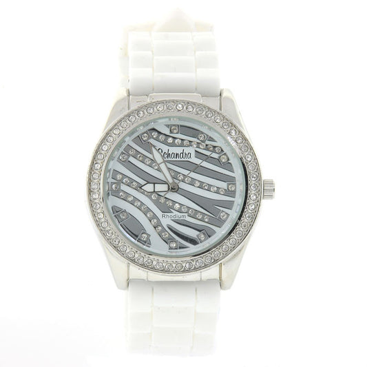 white zebra fashion watch